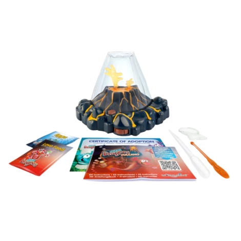 Set educativ STEM - AQUA DRAGONS Habitat VULCAN cu lava - acvariu cu LED si Aqua Dragons rosii - poza 3