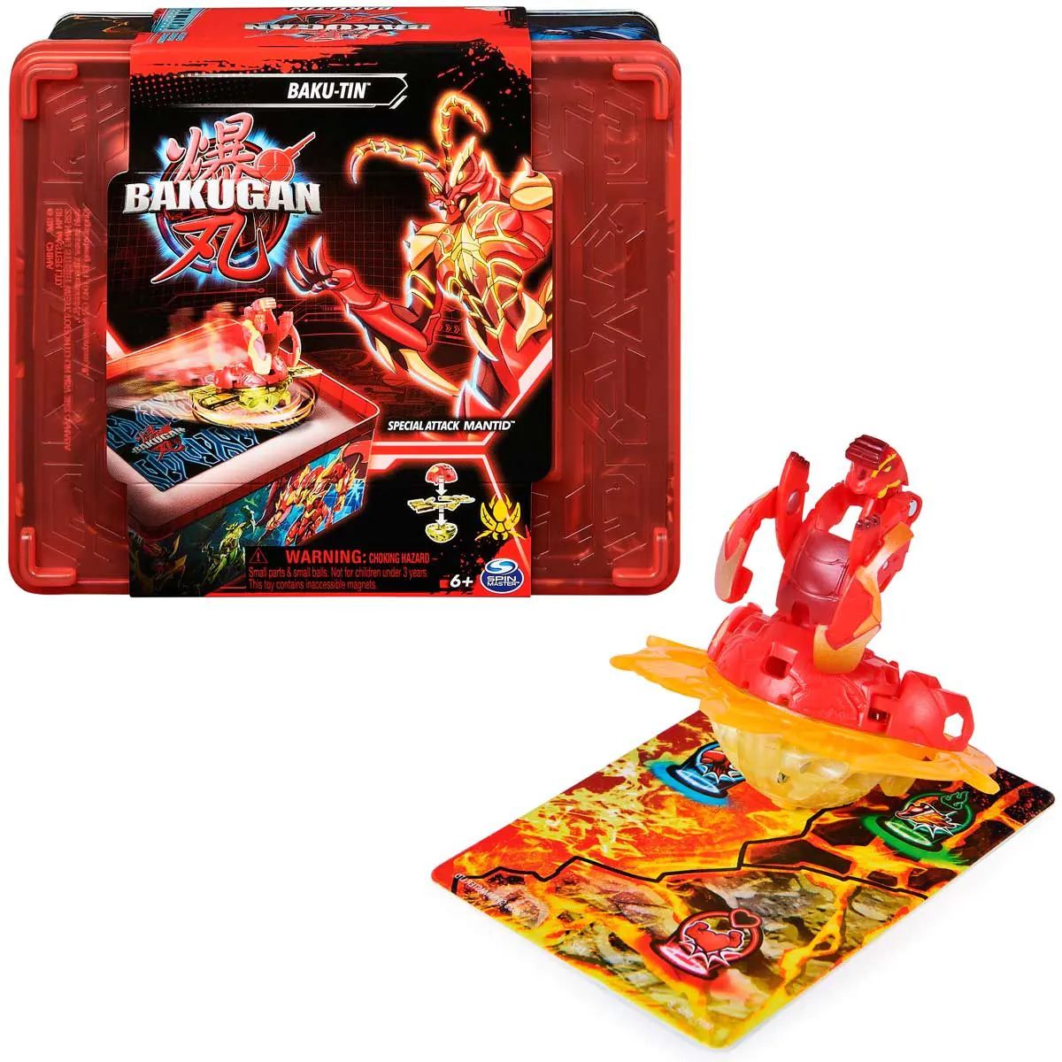 Set figurina cu accesorii in cutie de metal Bakugan Special Attack Mantid - poza 2