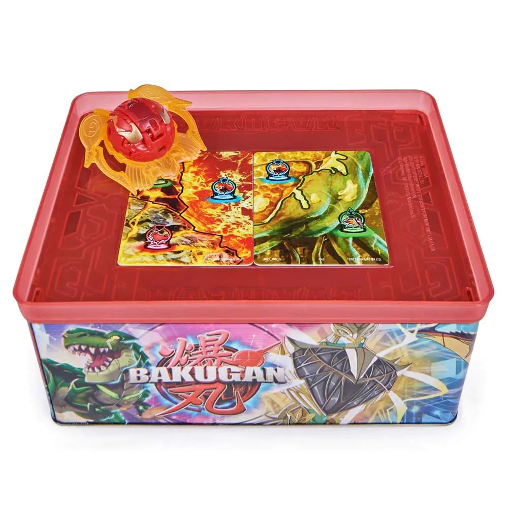 Set figurina cu accesorii in cutie de metal Bakugan Special Attack Mantid - poza 4