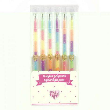 Set fluo roll-gel Djeco, 6 culori combinate - poza 1