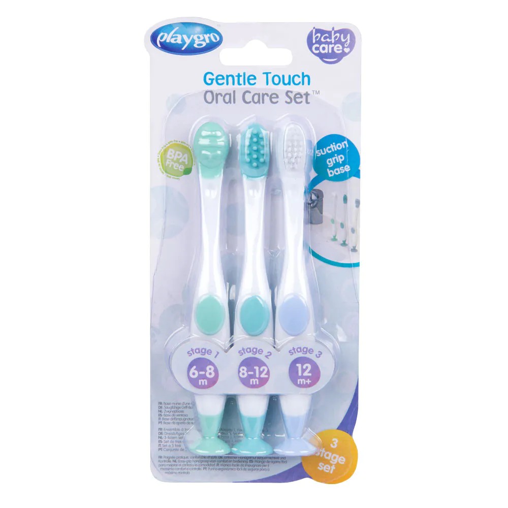 Set igiena orala bebelusi PlayGro Gentle Touch 6-12 luni 3 bucati - poza 2