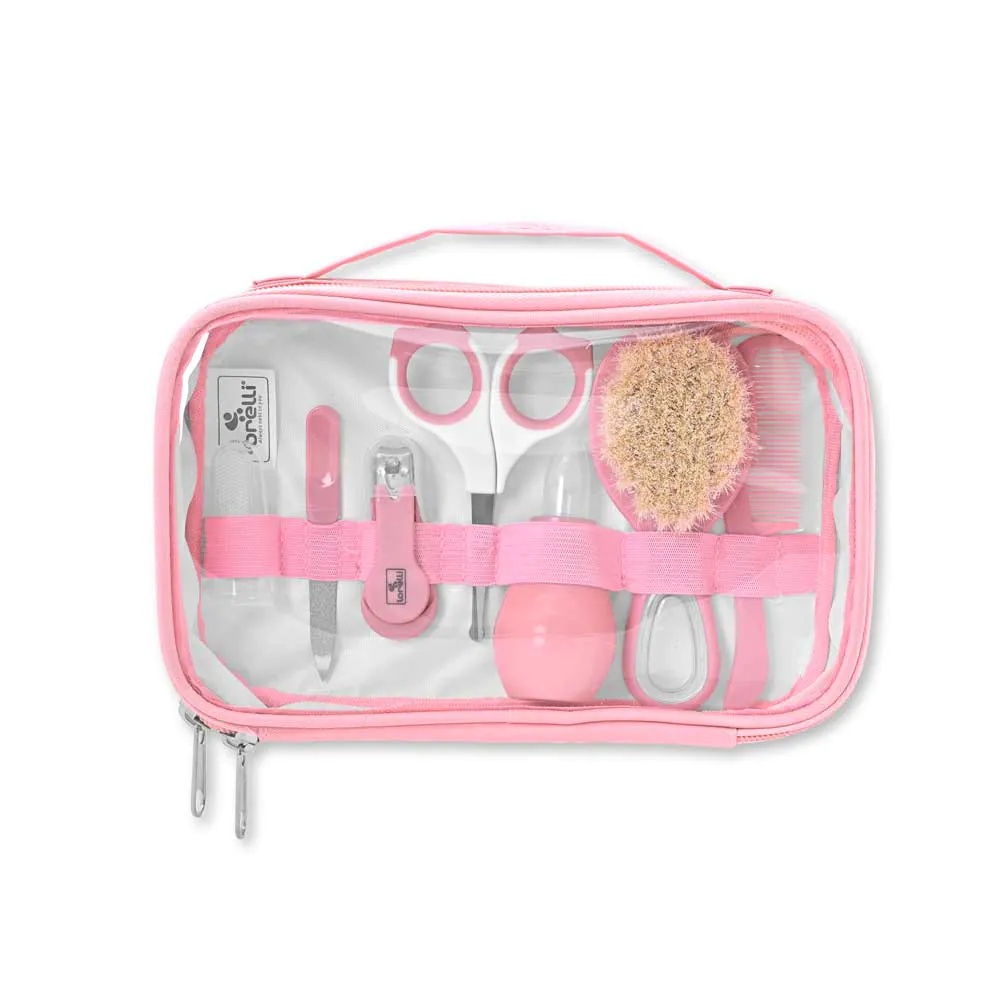 Set igiena pentru bebelusi Lorelli Deluxe 7 piese Blush Pink - poza 1