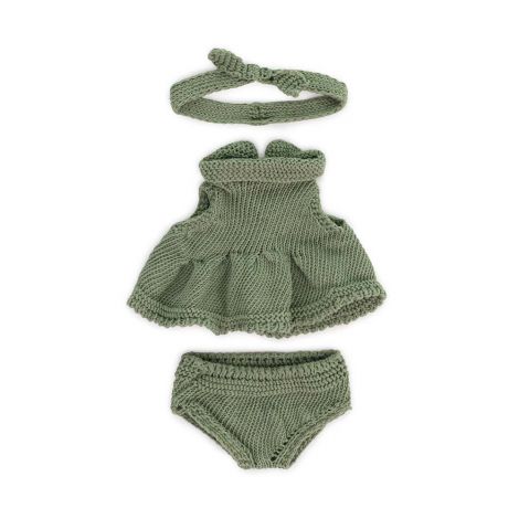 Set imbracaminte cu rochita pentru papusa fetita 21 cm - poza 1