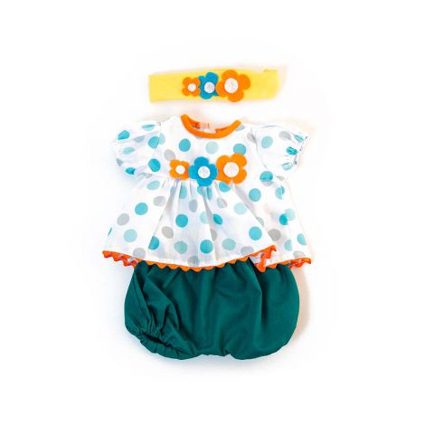 Set imbracaminte vreme calda pentru papusa fetita 38 cm Dots - poza 1