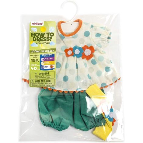 Set imbracaminte vreme calda pentru papusa fetita 38 cm Dots - poza 2