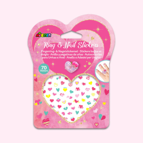 Set inel si stickere pentru unghii, Fancy Me - poza 1