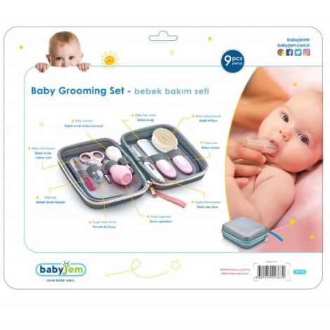 Set ingrijire unghii bebelusi cu 9 piese BabyJem Grooming Set (Culoare: Gri) - poza 5