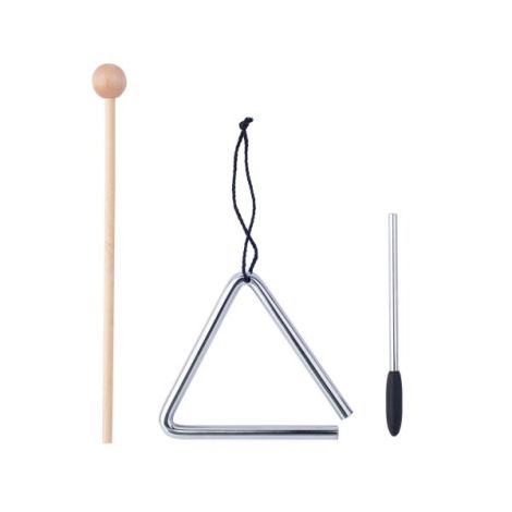 Set Instrumente Muzicale din Lemn Eco Woody 91893 Triunghi, xilofon, tamburina, 2 maracas - poza 3