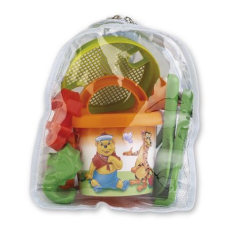 Set jucarii apa si nisip cu galetusa, stropitoare, forme si unelte in rucsac Poppy - poza 2