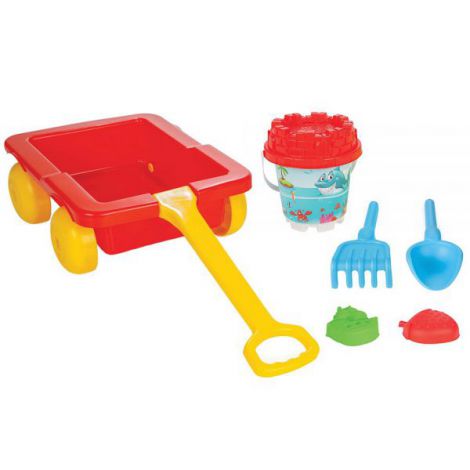 Set jucarii nisip Pilsan Carucior cu accesorii - poza 1