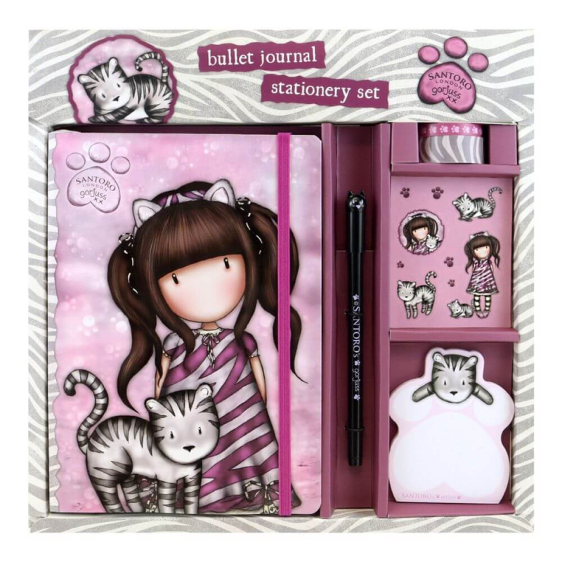 Set jurnal cu abtibilduri si notite Gorjuss Bullet Ruby Wild - poza 1