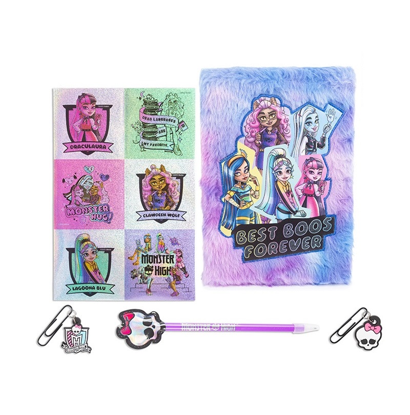 Set Jurnal cu Coperti pufoase Monster High - poza 1