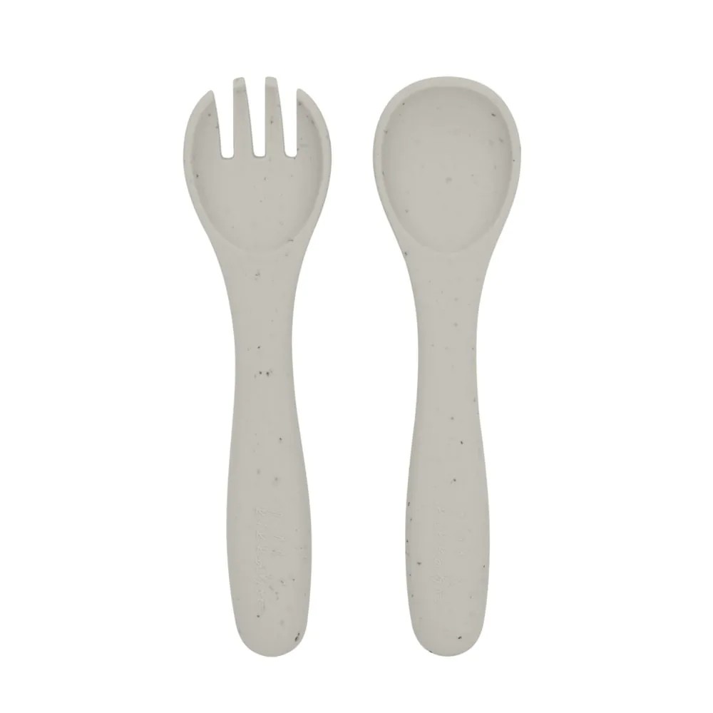 Set Kikka Boo Furculita si Lingura Platinum Silicone Sand 6 luni + - poza 1