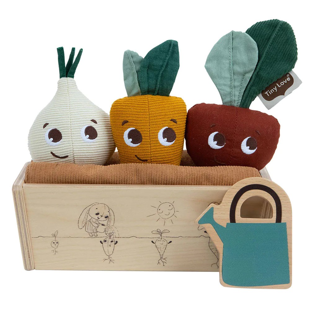 Set legume de plus cu ghiveci din lemn Tiny Love Garden Of Adventures 18 luni + - poza 1