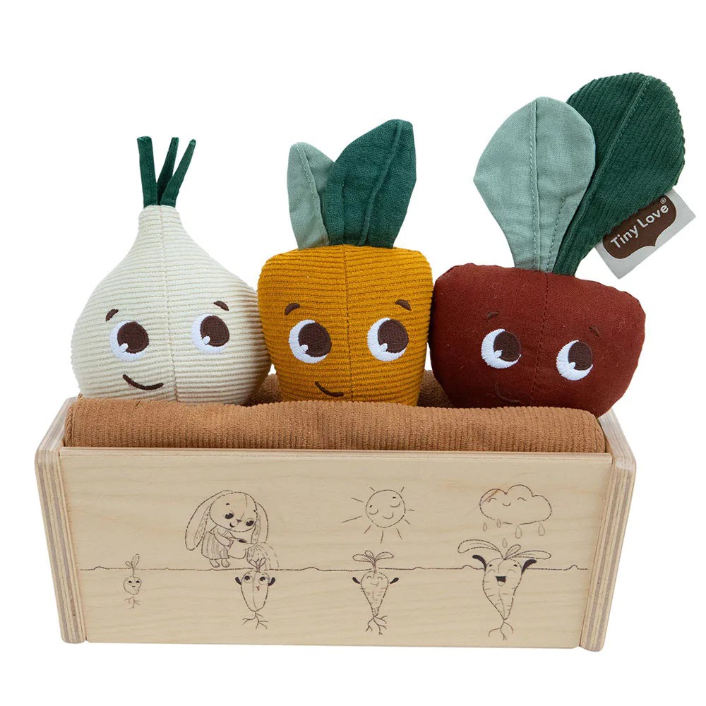 Set legume de plus cu ghiveci din lemn Tiny Love Garden Of Adventures 18 luni + - poza 3