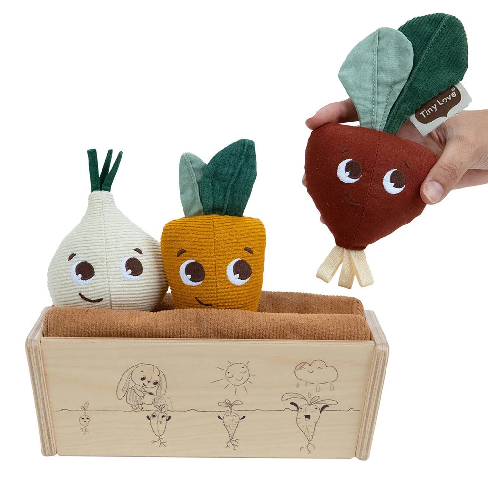 Set legume de plus cu ghiveci din lemn Tiny Love Garden Of Adventures 18 luni + - poza 4