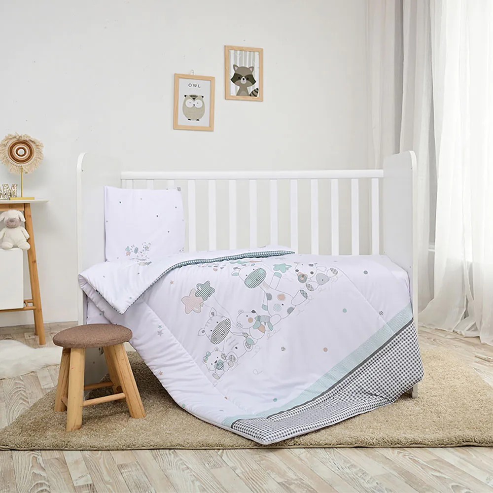 Set lenjerie de pat Lorelli Cosy 5 piese Girafa - poza 3