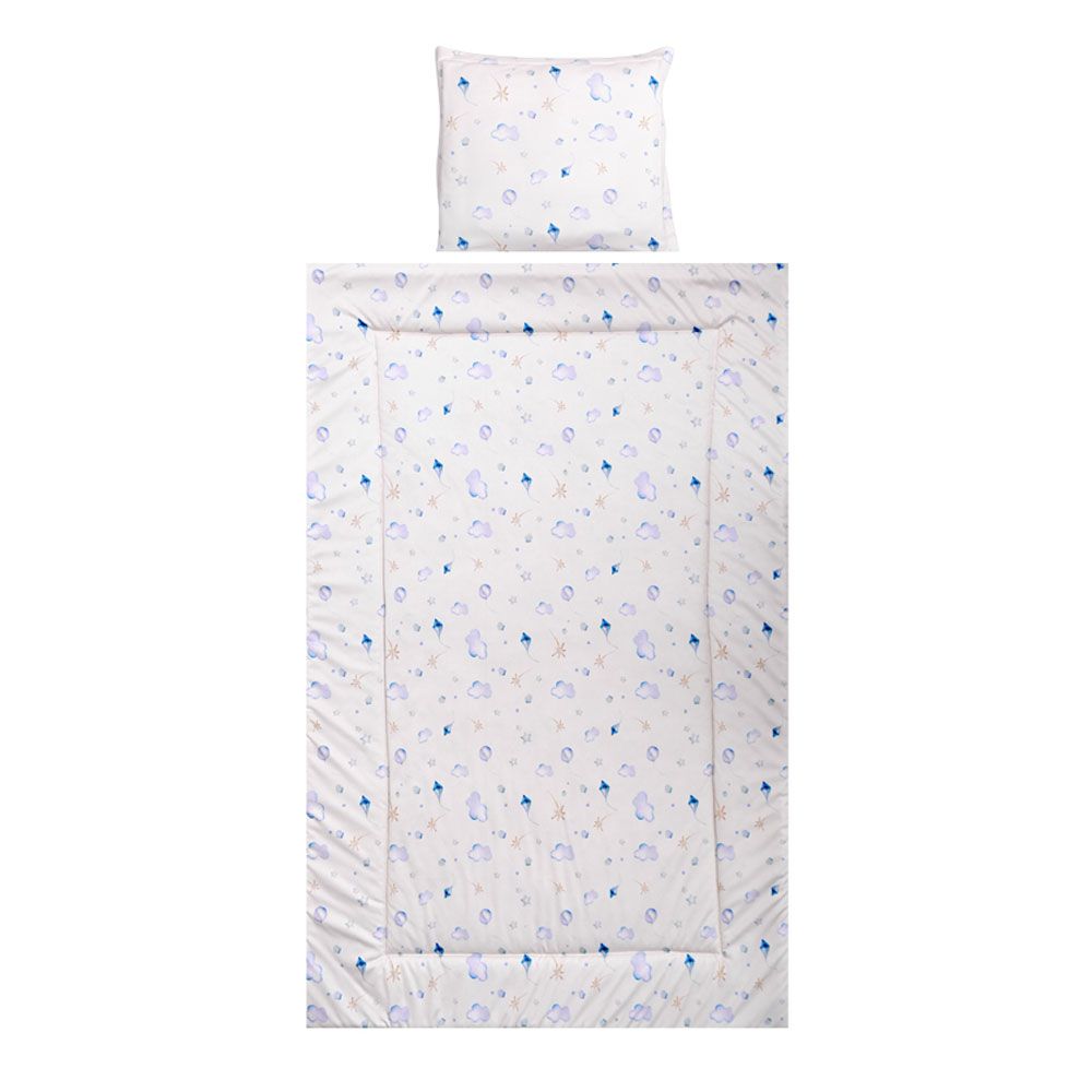 Set lenjerie de pat Lorelli Cosy Ranforce Blue Airplanes 3 piese - poza 2