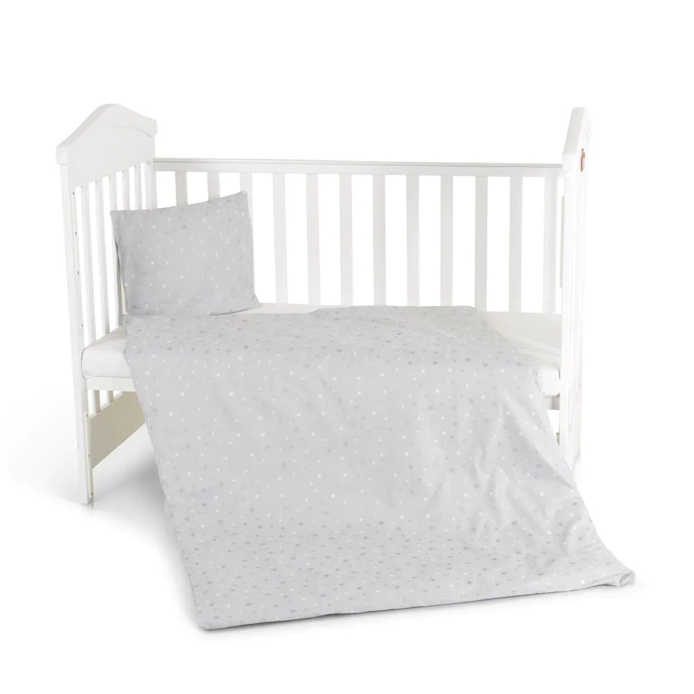 Set lenjerie de pat Moni Hugzz 60 x 120 cm 3 piese stelute gri - poza 1