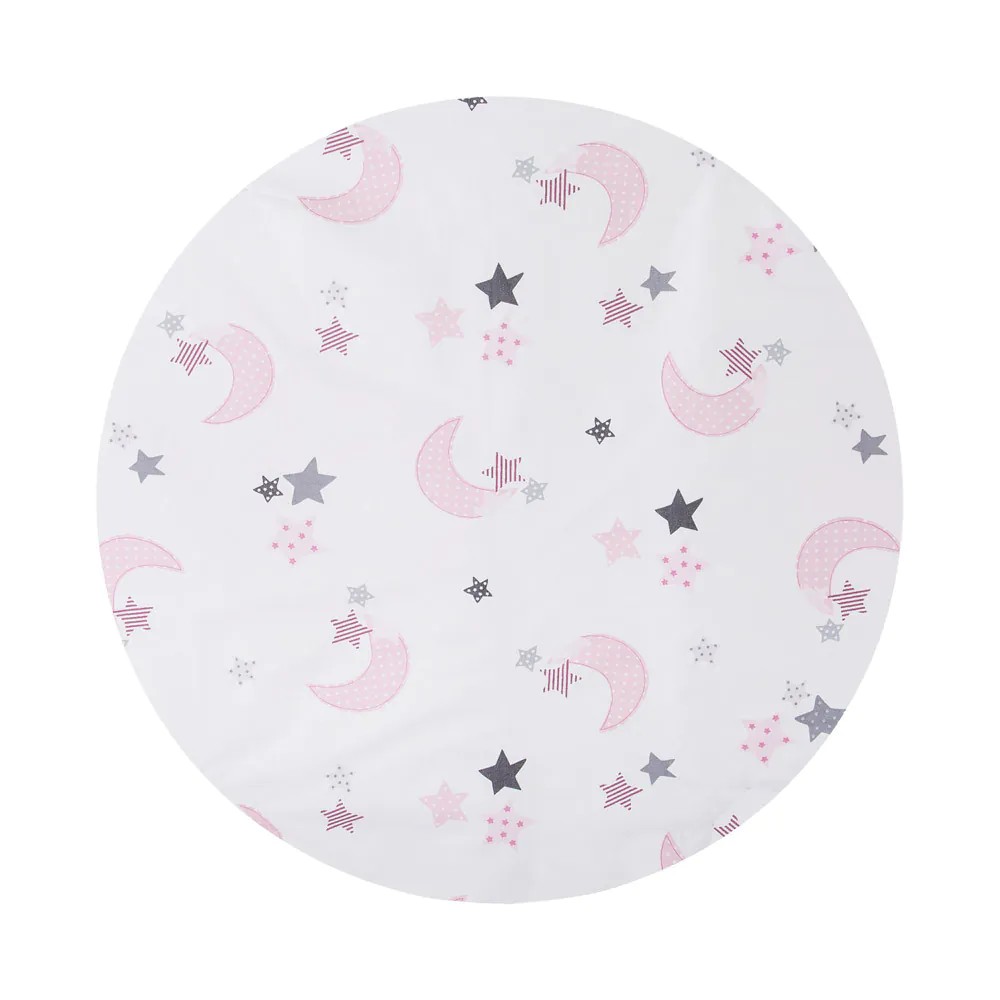 Set lenjerie pentru tarc mic Chipolino Moon Roz cu alb - poza 2