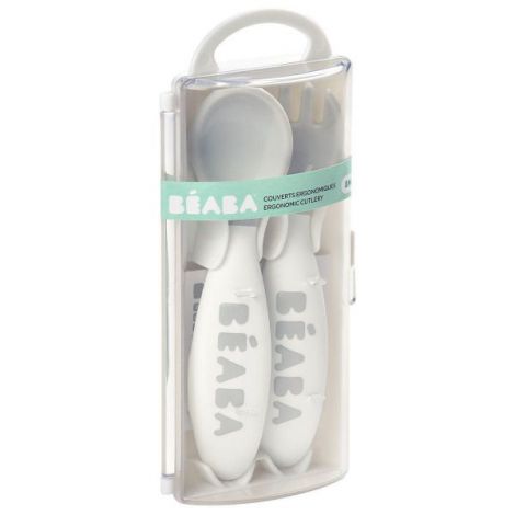 Set lingurita si furculita ergonomica- Gri - poza 3