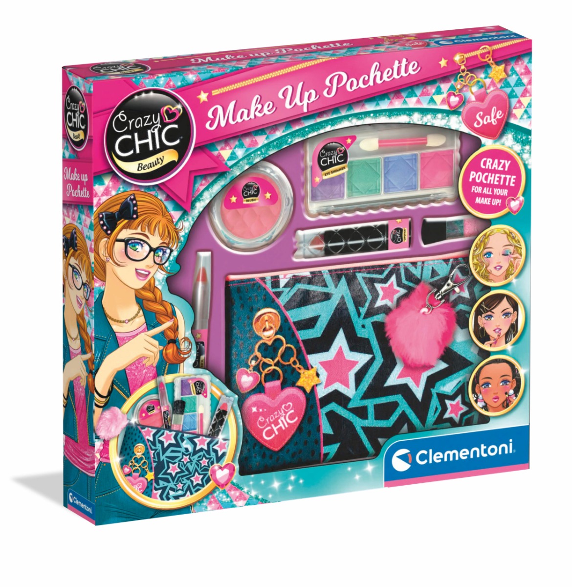 Set machiaj cu borseta Clementoni Crazy Chic Make up Pachette - poza 2