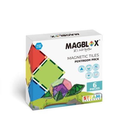Set magnetic Magblox - 6 piese magnetice pentagon pentru constructie - poza 1