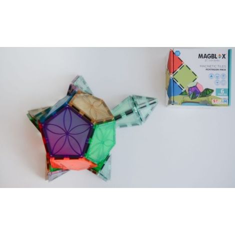Set magnetic Magblox - 6 piese magnetice pentagon pentru constructie - poza 3