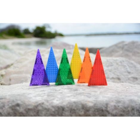Set magnetic Magbrix 12 piese triunghi isoscel - compatibil cu caramizi de constructie tip Lego - poza 3