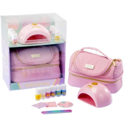 Set manichiura copii - cu geanta si accesorii pentru unghii - Pink It - poza 3