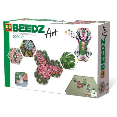 Set margele de calcat Beedz Art - Botanica cu placi hexagonale - poza 1