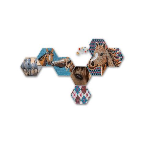Set margele de calcat Beedz Art - Cai cu placi hexagonale - poza 4