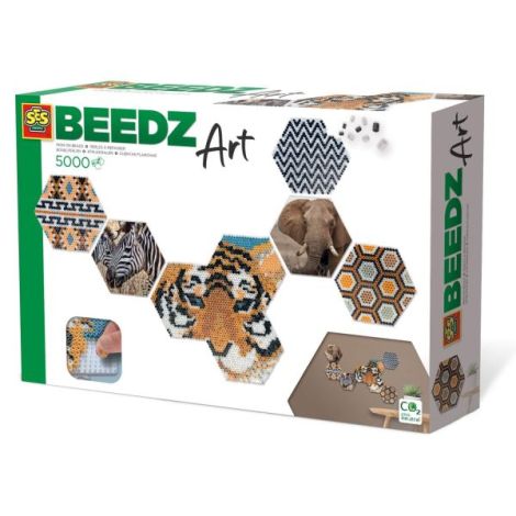 Set margele de calcat Beedz Art - Safari cu placi hexagonale - poza 1