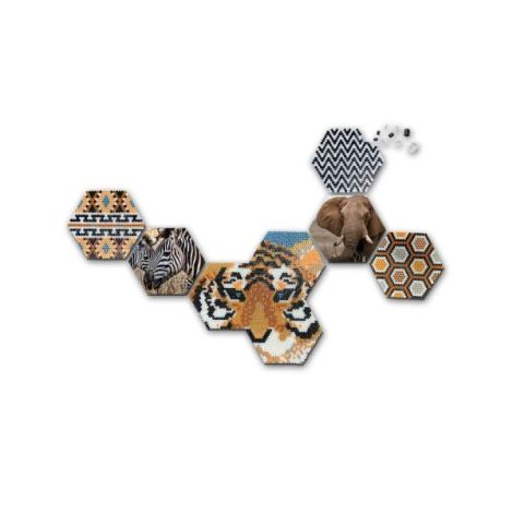 Set margele de calcat Beedz Art - Safari cu placi hexagonale - poza 4