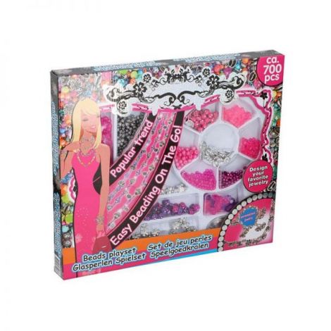 Set margele decorative Eddy Toys 700 piese Roz - poza 1