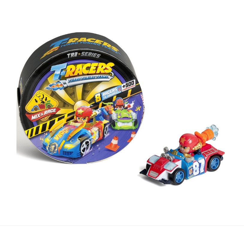 Set masinuta cu o figurina T-Racers Turbo Tuning Teams Seria 2 - poza 1