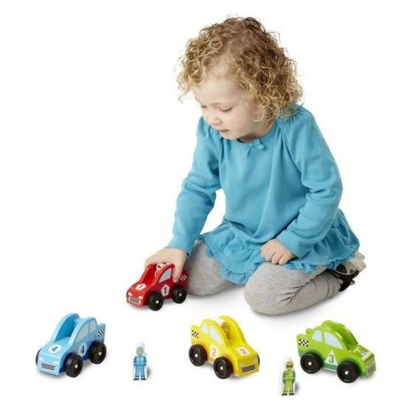 Set masinute de curse din lemn Melissa and Doug - poza 3