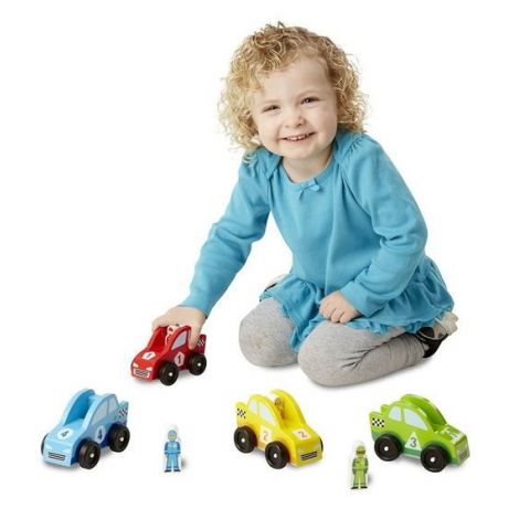 Set masinute de curse din lemn Melissa and Doug - poza 4