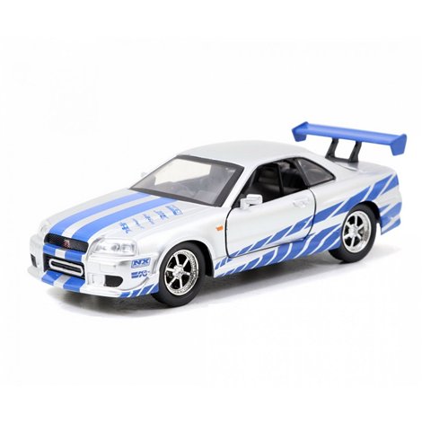 Set Masinute Metalice Fast & Furious Brian's Nissan Skyline Gt-r(bnr34) Scara 1 La 32 - poza 3