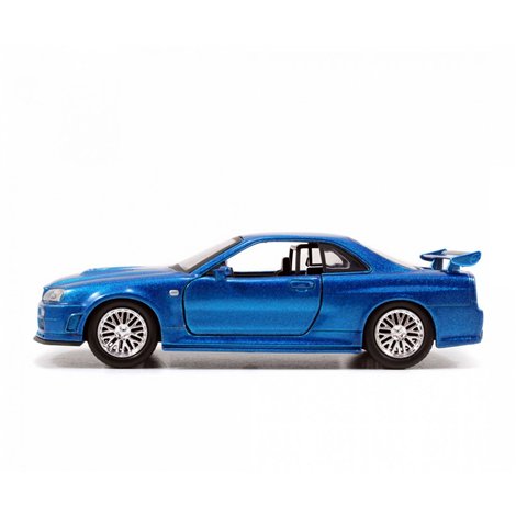Set Masinute Metalice Fast & Furious Brian's Nissan Skyline Gt-r(bnr34) Scara 1 La 32 - poza 5