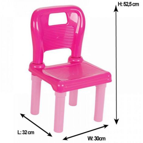 Set Masuta cu 2 scaune pentru copii Pilsan Hobby Study Table pink - poza 3