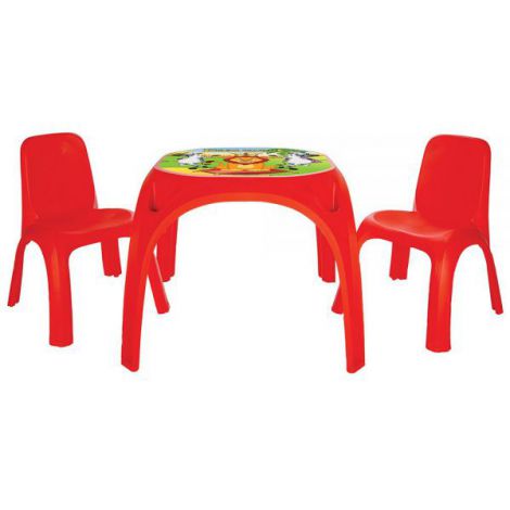 Set Masuta cu 2 scaune pentru copii Pilsan King Table red - poza 1