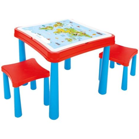 Set masuta cu scaune si cuburi Pilsan Master Study Table cu 121 piese - poza 2