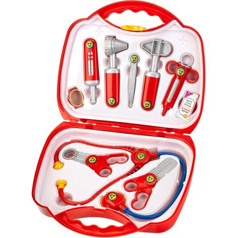Set Medic cu Geantă și 14 Accesorii Incluzând Stetoscop, Termometru și Seringă Theo Klein 4383 pentru Copii 3+ - poza 4
