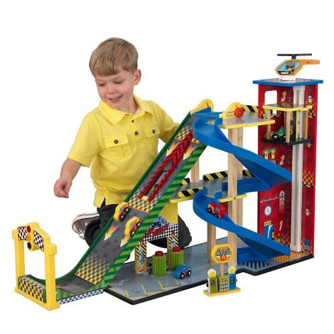 Set mega rampa cu garaj Kidkraft 63267 - poza 1