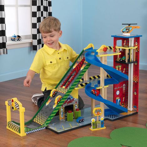 Set mega rampa cu garaj Kidkraft 63267 - poza 3