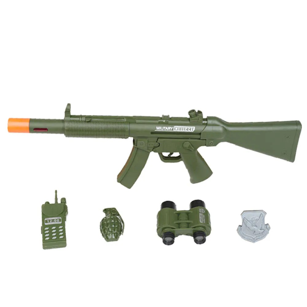 Set militar pentru copii cu automat, binoclu, insigna, grenada si walkie-talkie Force Fighting - poza 1