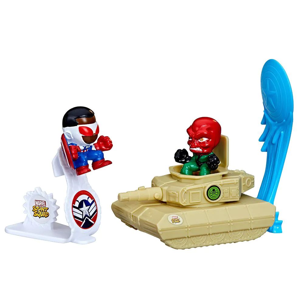 Set minifigurine si lansator Hasbro Marvel Stunt Squad - poza 5