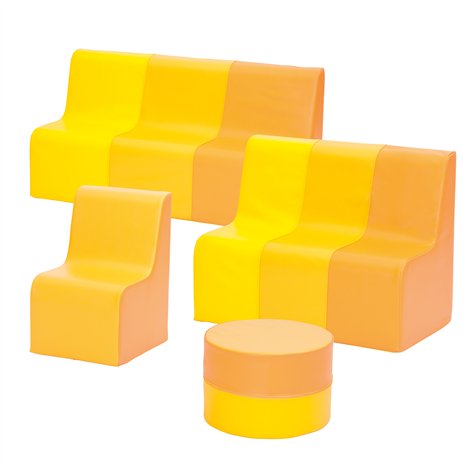 Set mobier din spuma usoara Sunny, 4 piese, cresa si gradinita - poza 1
