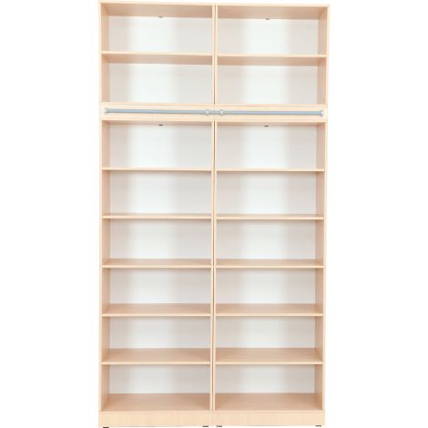 Set mobilier 40 Grande, ingust, cu rafturi pentru gradinita si scoala, culoare mesteacan - poza 2